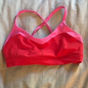 Red and Pink Soul Cross-Back Sports Bra